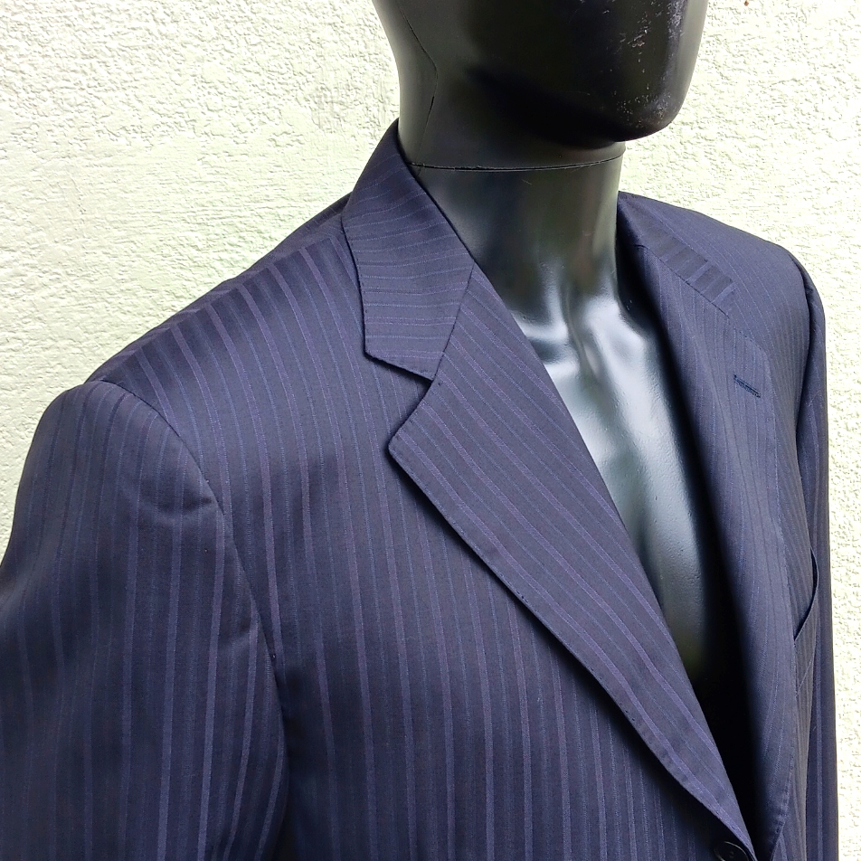 Canali Men's Men's Pure Italian Wool Pin-Striped Luxury Blazer (Italy)